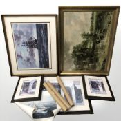 After John Constable : The Hay Wain, colour print, 69 cm x 98 cm,