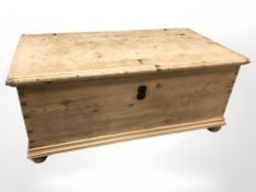 A Victorian pine blanket box,