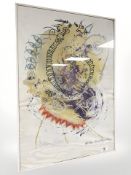 An Anders Nyborg advertising print, 44 cm x 63 cm.