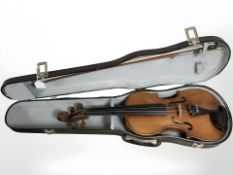 A 20th century violin, labelled within 'Antonius Stradivarius, Cremonensis, Anno 1713,