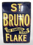 A St Bruno The Standard Dark Flake enamelled metal advertising sign,