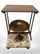 An Edwardian inlaid mahogany occasional table,
