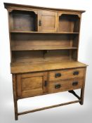 An Art's & Craft's oak dresser,
