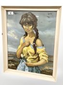 20th Century School : Gypsy Girl, colour print, 35 cm x 44 cm.