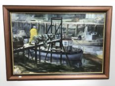 Tom Dack : Low Tide, Kings Lynn, oil on board, 60 cm x 90 cm.