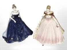 Two Coalport ladies 'The Mid Winter Ball Carolyn' No.