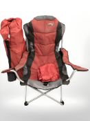Two folding camping/fishing chairs in carry bags