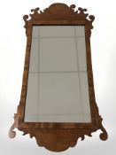 A mahogany Chippendale style mirror, length 61 cm.