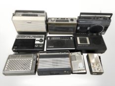 Ten various vintage radios including Roberts,