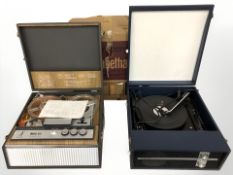 An Elizabethan LZ32 tape deck, with original box, and a Fidelity record player.