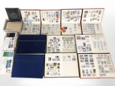 A group of stamp albums and contents,