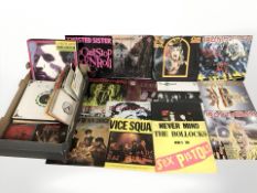 Vinyl LP records and singles including Iron Maiden, Ozzy Osborne, Judas Priest, The Cult,
