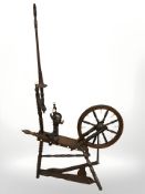 A Victorian spinning wheel