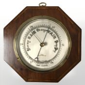 A Listers Newcastle Upon Tyne aneroid barometer, width 25 cm.