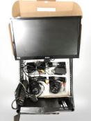 An Alba monitor with 4 CCTV Security cameras for inside or outside use.