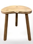 A Robert 'Mouseman' Thompson of Kilburn oak cow stool,