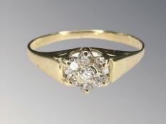 A 14ct gold diamond set ring, size H CONDITION REPORT: 1.