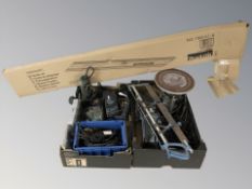 A group of power and hand tools, boxed Makita 1500mm guide rail, etc.