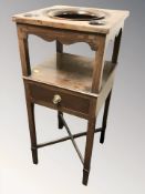 A George III mahogany wash stand,