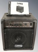 A Laney LA12C acoustic amplifier, with lead and instructions.