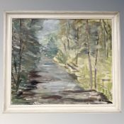 20th century school : a woodland, oil on canvas,