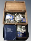 A large quantity of Victorian and later coins, crowns,