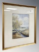 William Sticks : a rural stream, watercolour,