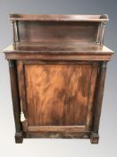 A William IV mahogany chiffonier, 85 cm W x 42 cm D x 120 cm H.
