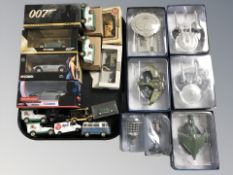 Boxed and un-boxed die cast models including Corgi James Bond, delivery vans including Ringtons,