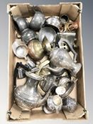 Assorted EPNS tea wares, brass wares, pewter, etc.