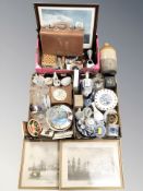 Miscellaneous wares including ceramics and glass, pictures,