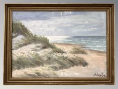 20th century school : sand dunes, oil on canvas,