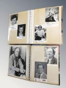 Two autograph albums containing a large quantity of autographs including Max Bygraves,