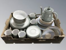 A quantity of Denby pale green glazed stoneware table wares,