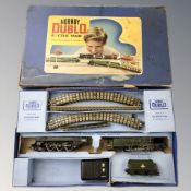 A Hornby Dublo electric tin plate train set, in box.