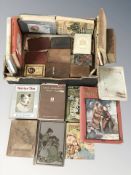 A quantity of children's books and other volumes.