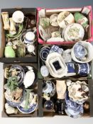 A large quantity of ceramics, blue and white willow pattern items, collector's plates, table wares,