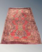 An Ushak rug, Central Anatolia, 245 cm x 160 cm.