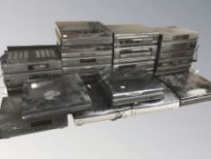 A collection of hi-fi separates and turntables, including Sony, JVC, Iwa, etc.