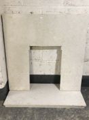 A marble fire surround,
