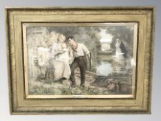 After A Kemp Tebby : Wealth is Not All, colour lithograph, 38 cm x 59 cm.