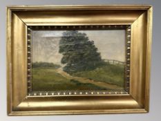 20th century school : a rural track, oil on canvas,