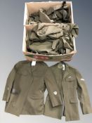 A group of British Army tunics, etc.