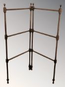 An Edwardian mahogany towel rail, height 102 cm.