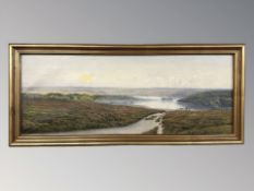 20th century school : a open landscape, oil on canvas,