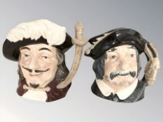 Two Royal Doulton character jugs 'Parthos' D6440 and 'Sancho Panca' D6456.