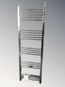A chrome ladder radiator,