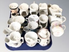A group of shaving mugs.