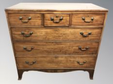 A George III style mahogany chest of six drawers, late 19th century, 118 cm W x 60 cm D x 110 cm H.
