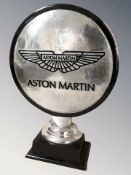 An Aston Martin aluminium sign, height 54 cm.